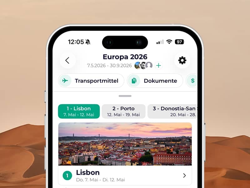 Digitale App aus Buchungsbestätigungen